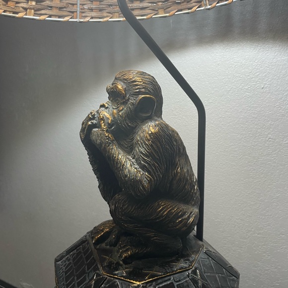 Monkey lamp, vintage feather lamp. - Picture 3 of 7